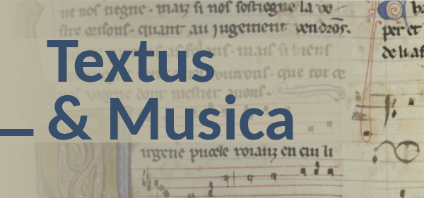 Couverture du numéro Parution | Textus & Musica est en ligne sur OpenEdition Journals
