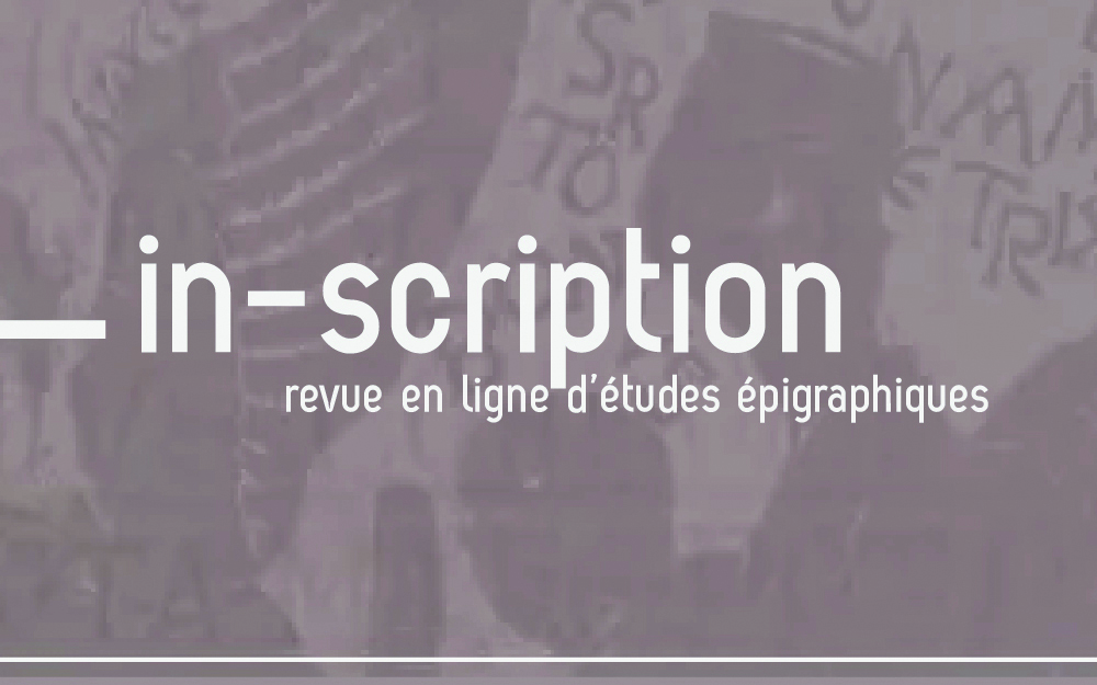 Issue cover Appel à contributions | In-Scription